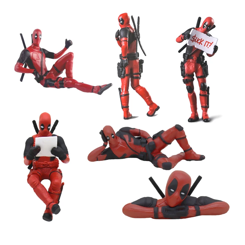 Disney Marvel Deadpool Attendant Model Decoration Handsome Doll Posture Anime Surrounding Home and Office Accessories Kids Toys