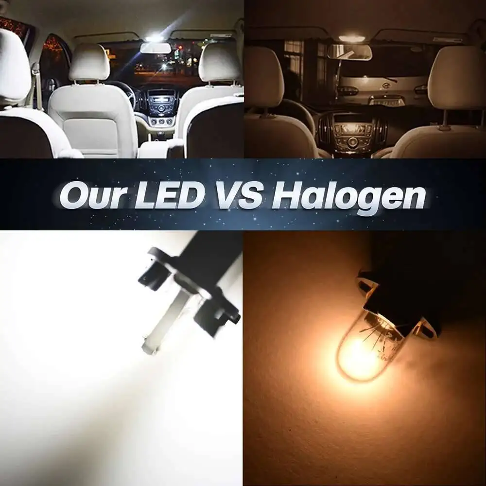 10X T10 LED W5W Bulb Auto Interior Reading Doom Trunk Light For Peugeot 206 508 307 406 3008 Led Car Lights 6000K White 12V image 2