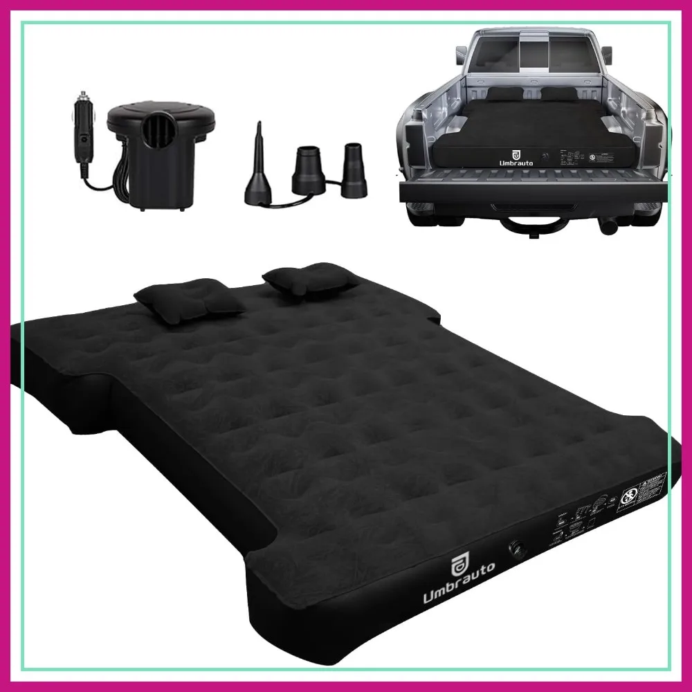 

Air Mattress for 5.5-5.8 ft Full-Size Short Truck Beds, Inflatable Truck Tent Airbed with Pump, Pickup Camper Air Bed for Camping