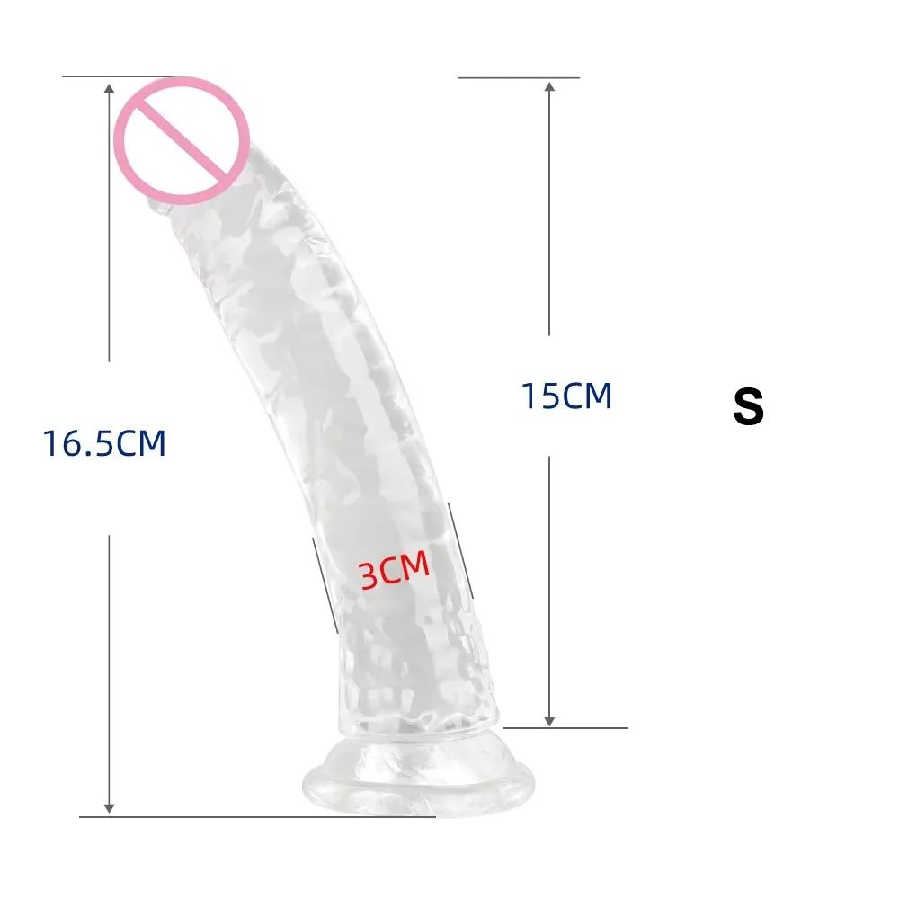 XXXL Jelly Dildo Realistic Penis Suction Cup Dildo Big Dick Female Masturbator Clitoral Stimulator Lesbian Sex Toys For Women view 6