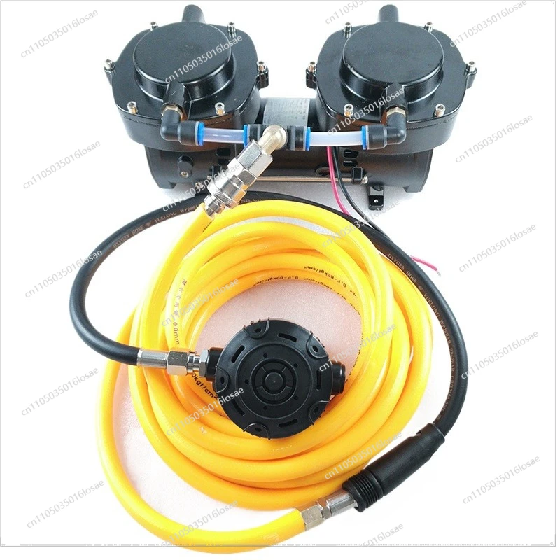 

DP70B 12V 160w Diving Compressor Pump for Third Lung Serface Hookah Diving System with Hose Regulator