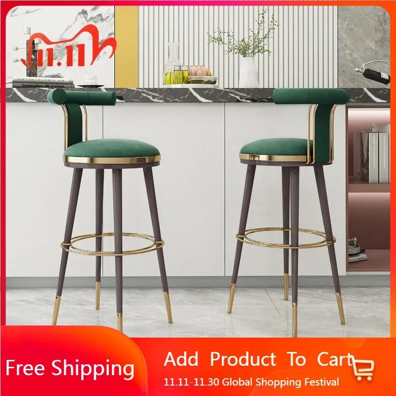 Nordic Modern High Chair Simple Designer High Quality Unusual Restaurant Chair Counter Reception Bancos De Bar Home Furniture