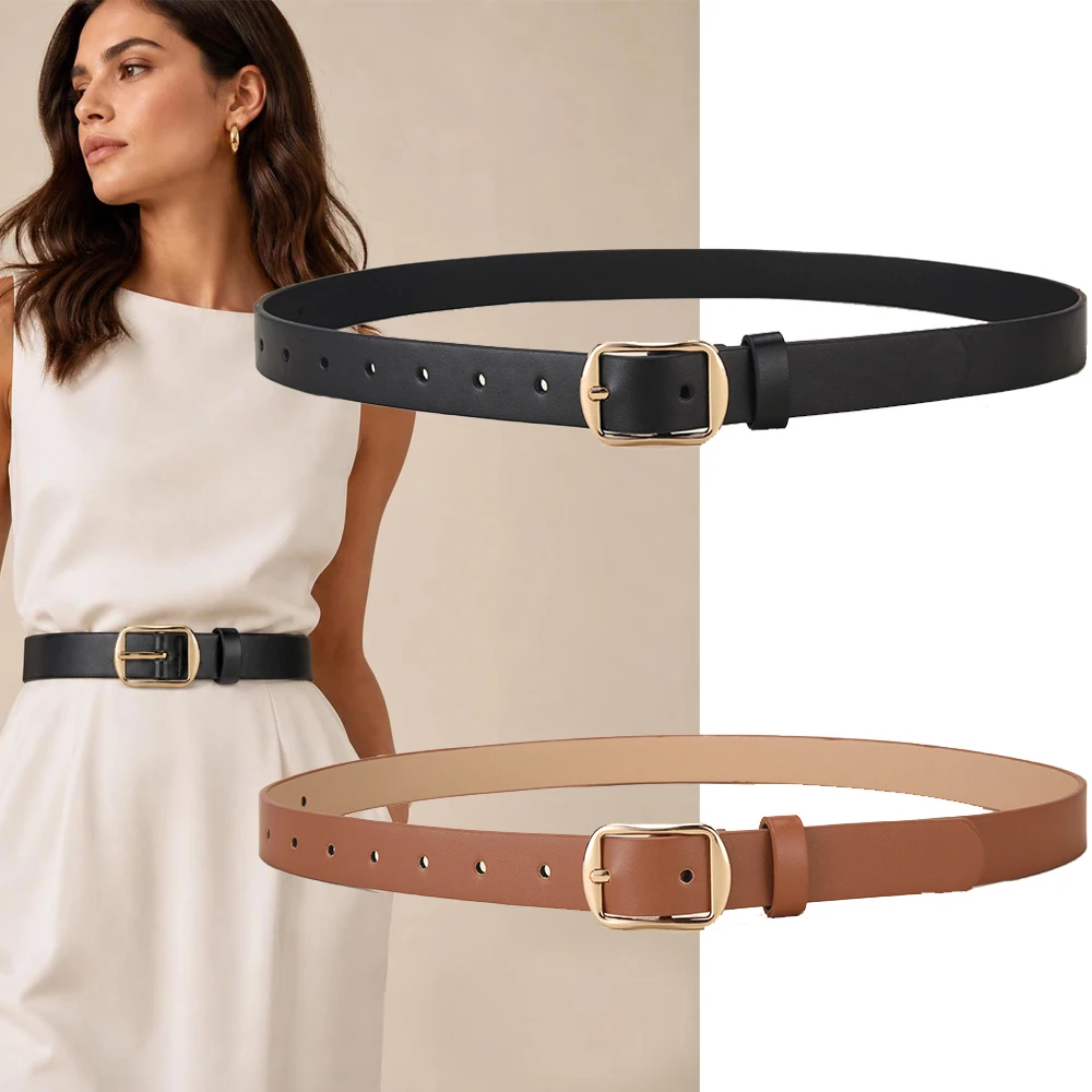 

Charming Women's Daily Wear Pin Buckle Belt Simple and Trendy Women's Slim Waist Belt Fashion Clothing Accessories Wholesale