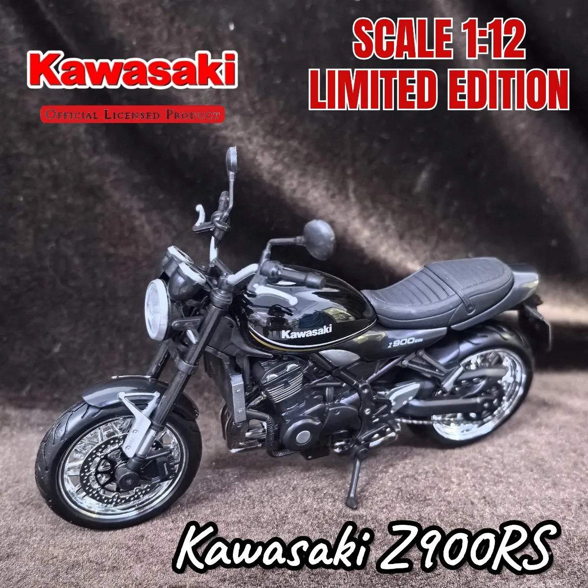 

1:12 Scale Kawasaki Z900RS Motorcycle Model, Replica Mini Moto Car Vehicle Miniature Figure Kid Xmas Gift Toy