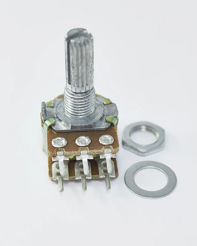 WH148 20mm 6Pin B1K B2K B5K B10K B20K B50K B100K B500K 0.5W  Linear Taper Rotary Carbon Duplex Potentiometer Pot x 100PCS