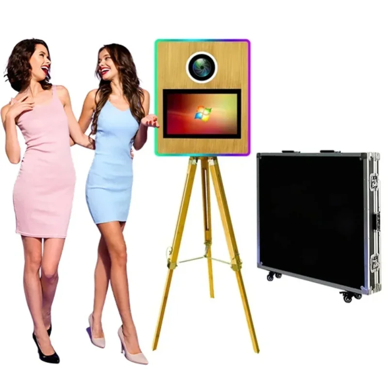 Tragbare Kamera-Fotobox mit 15,6-Zoll-Touchscreen, Selfie-Fotobox, DSLR-Fotobox für Hochzeiten, Partys und Events