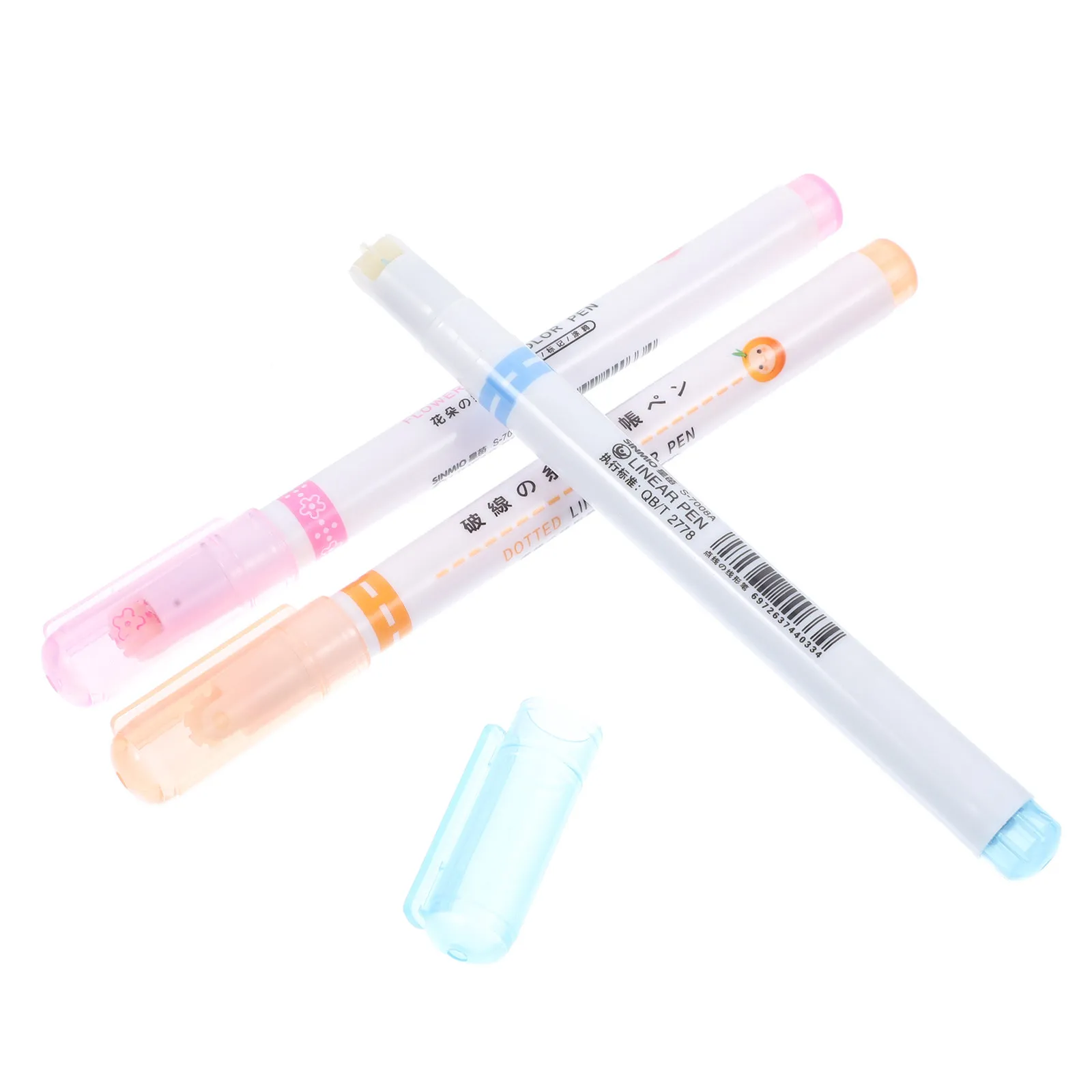 

3Pcs Marker Pens Portable Roller Highlighters for Kids Book Marking Office Use Bulk Pen Set Coloring Journaling Supplies Drawing