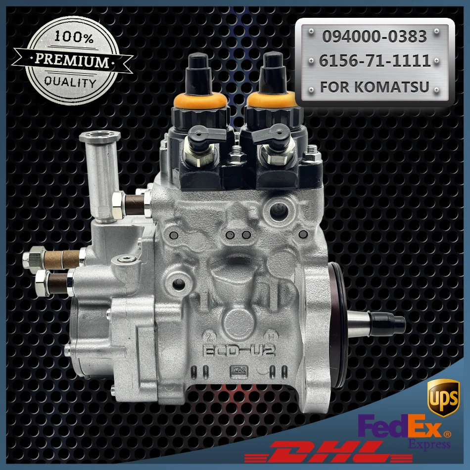 

High Quality Common Rail Fuel Pump 094000-0383 6156-71-1111 for Komatsu Engine SAA6D125E-3 Excavator PC400-7 PC450-7