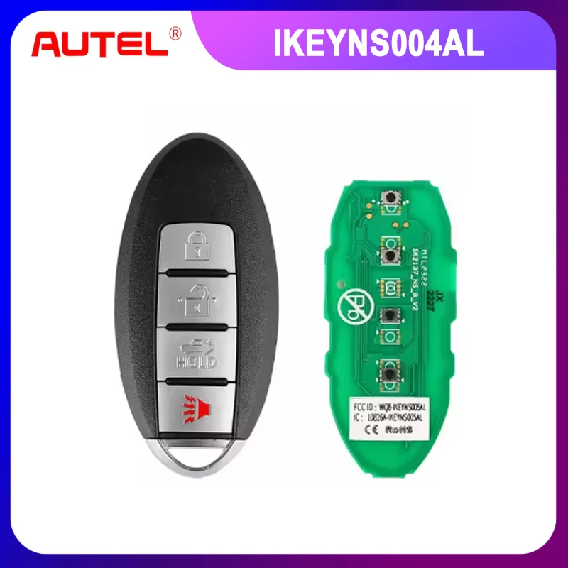 1PCS Autel IKEY IKEYNS004AL NS004AL Universal Smart Remote Key 4 Buttons For Nissan For Autel Smart Key For KM100 IM508 IM608