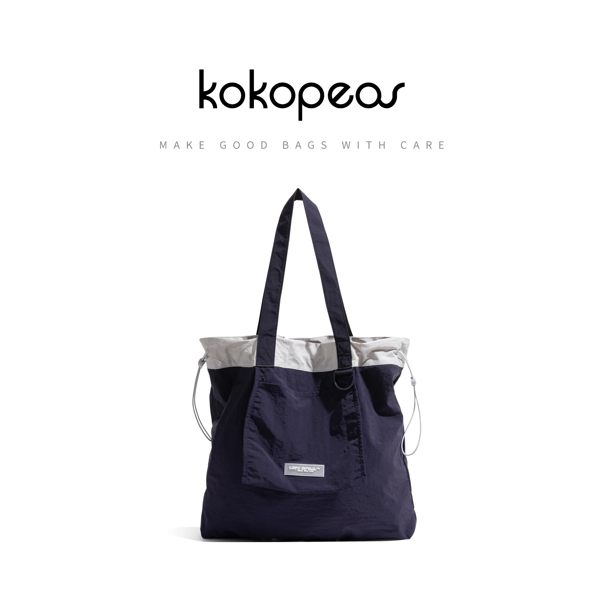 

KOKOPEAS Lightweight Foldable Female Crossbody Satchel Nylon Portable Women's Shoulder Bag Resuable Daily Shopping Purse