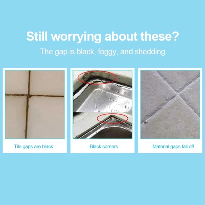 Pena Perekat Keramik A95Z Tahan Air, Perbaikan Keramik Dapur, Anti Jamur, Penanda Perekat Profesional, Pembersih Cat