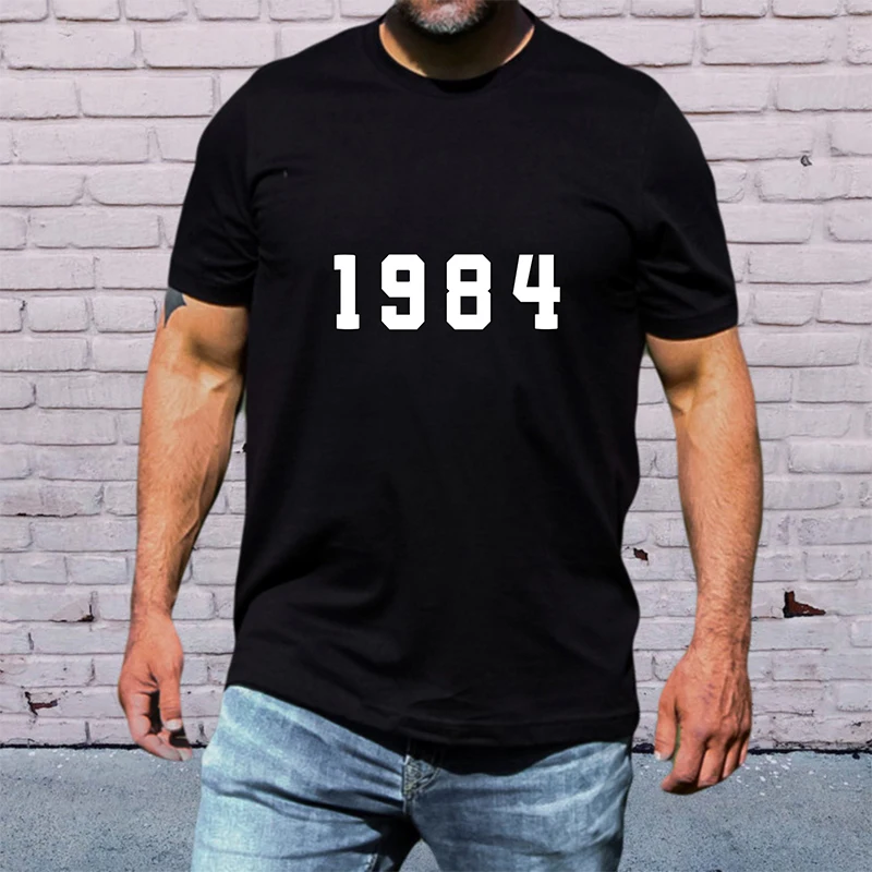 1984 Simple Printed Vintage Women T Shirts Cotton 40th 40 Years Old Birthday T-shirt Mothers Day Gift 80s Grunge Clothes Femme