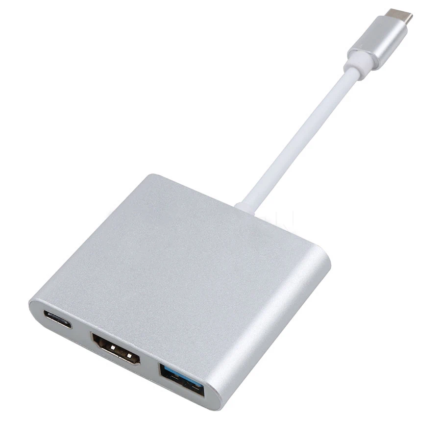 USB HUB Type C naar HDMI-compatibele kabel 4K-converteradapter Type C naar HD-MI/USB 3.0/Type-C voor pc-laptop MacBook Huawei Mate 30