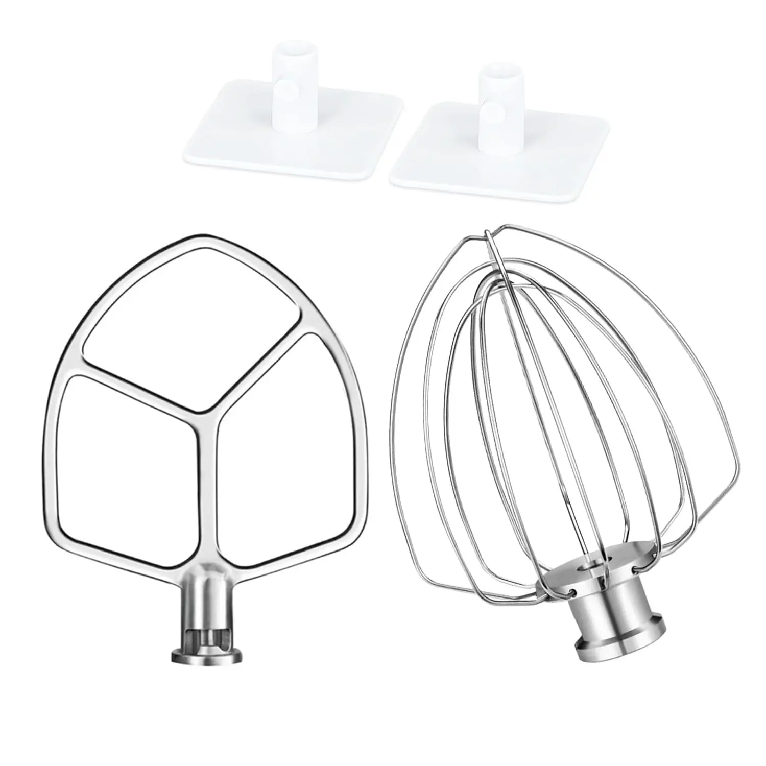 ミキサーアクセサリー キッチンエイド用 6QT ステンレススチール フラットビーター & ワイヤーホイップ キッチンエイド用ホルダー キッチンエイドアタッチメント用