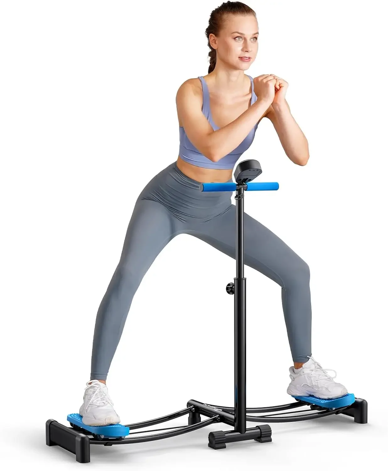 Ski Machine, Simulated Ski Trainer, Adjustable Height Ski Machine Exercise Equipment for Leg Pelvic Floor Muscle