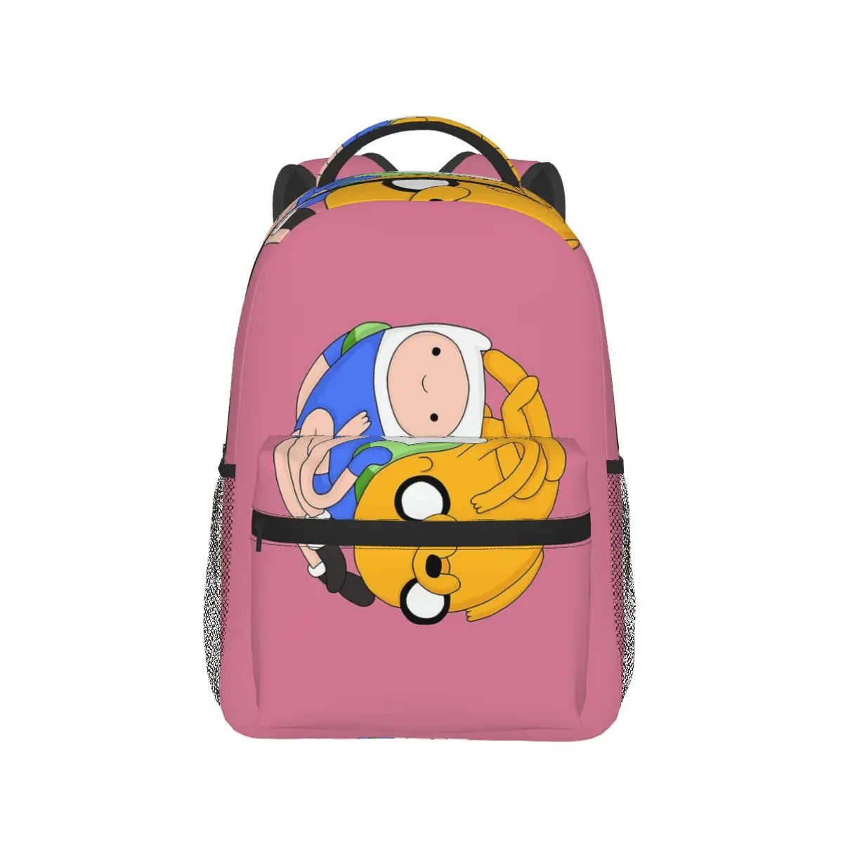 Adventure Camp Jake และ Finn กระเป๋าเป้สะพายหลังชายหญิง Bookbag เด็กโรงเรียนกระเป๋าเดินทาง Rucksack กระเป๋าสะพายขนาดใหญ่ความจุ