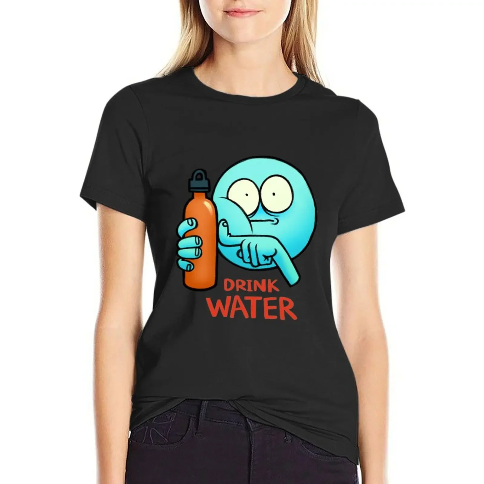

Drink Water T-Shirt summer tops Female clothing new edition sweat Women t-shirts