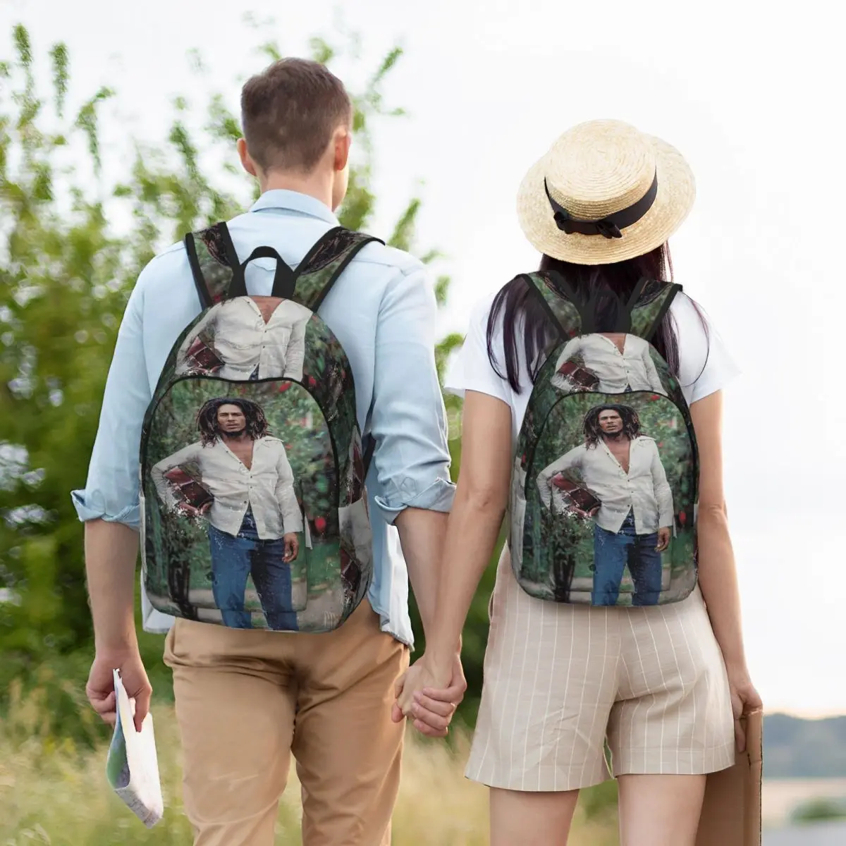 

Reggae Rock Bob Marley Young Vintage Student Backpack School Bag Hiking Travel Daypack for Boys Girls Bookbag Shoulder Bags