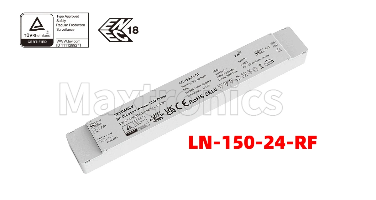 NEW DC12/24V LED Driver RF+Push Constant Voltage Dimmable Power Supply150W LN-150-12-RF/LN-150-24-RF for Led Strip Light/Modules
