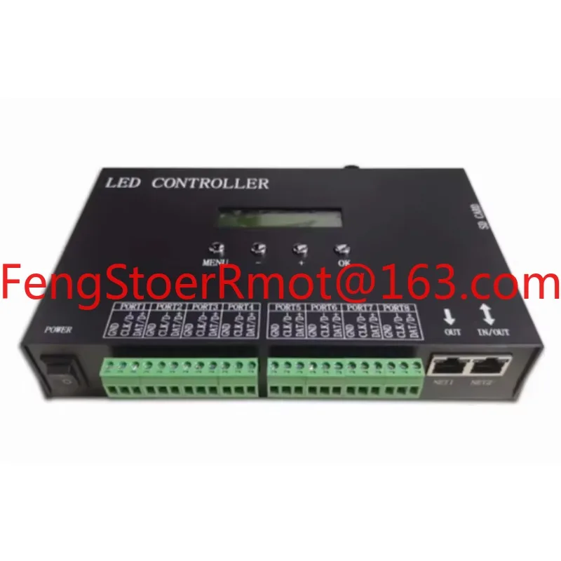8-Port ART-NET protocol compatible DMX controller, supports RGBW8096 pixels, 500m remote control distance,