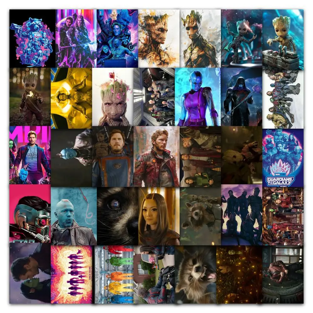 10/30/60PCS Marvel Hero Guardians of the Galaxy Sticker DIY Phone Laptop Luggage Skateboard Graffiti Decals Fun for Gift