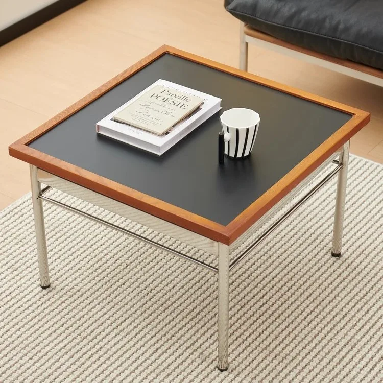 

Square small coffee table household small apartment Internet celebrity retro simple modern medieval side table