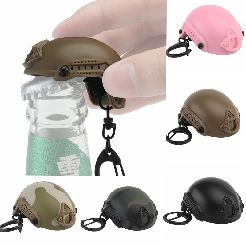 Tactical FAST Keychain Helmet Shape Bottle Opener Gift Decorations Bar Beer Kitchen Gadget Outdoor Camping Tool Mini Keychain