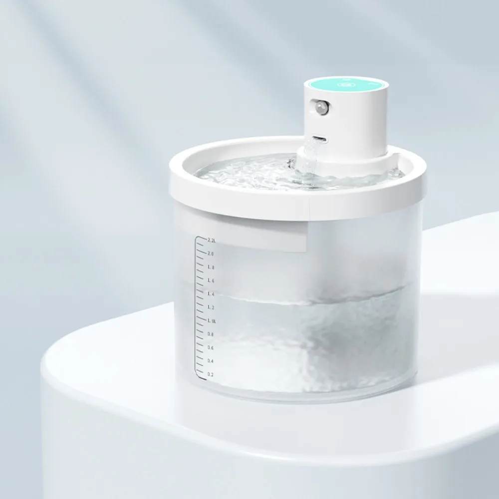 

2.2L Capacity Pet Water Fountain 2 Modes Motion Sensor Cat Water Dispenser Filtering USB Rechargeable Smart Cat Fountain
