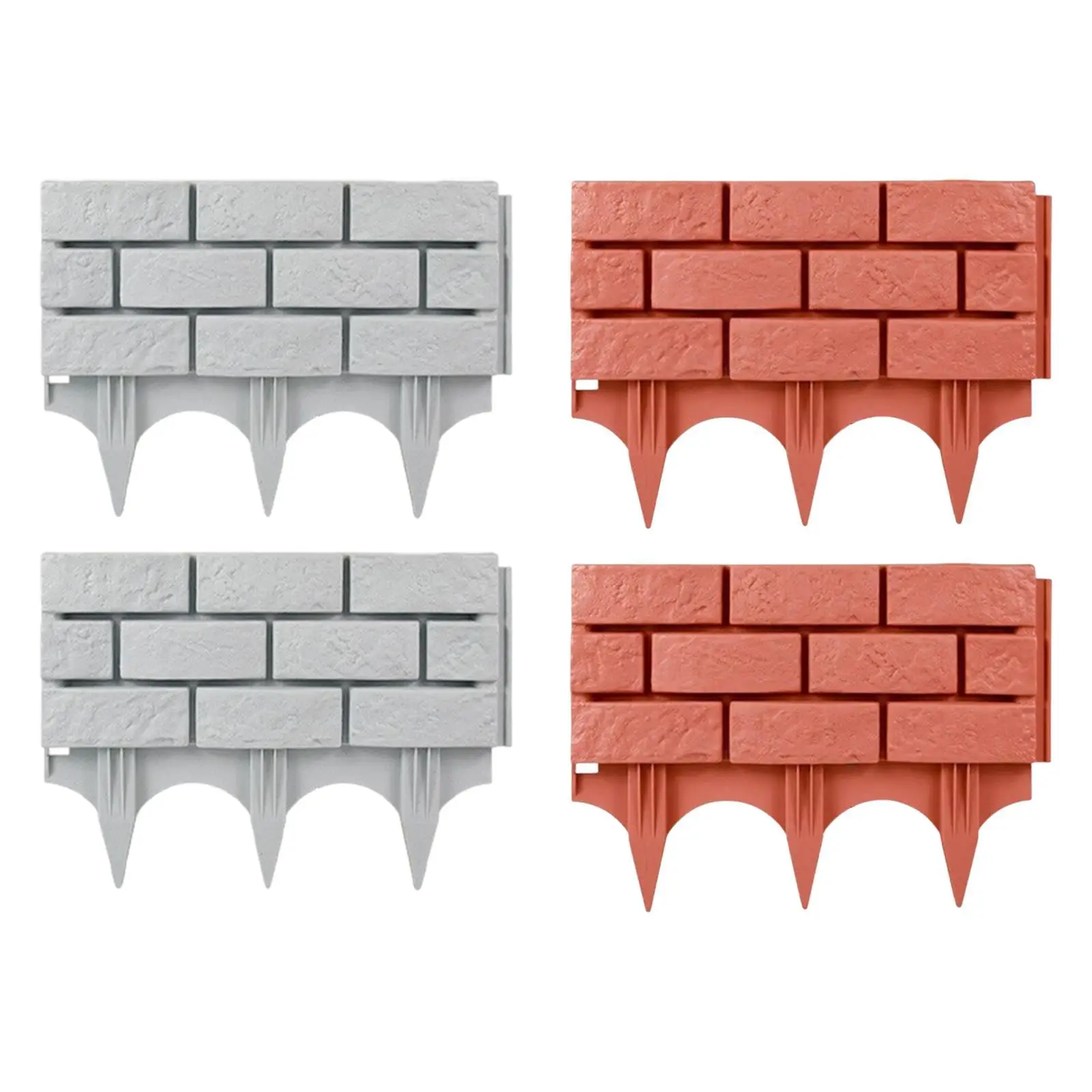 2 Pieces Decorative Fence Garden Border Panels With Stakes Imitation Lightweight To Install And Clean Suitable for yard
