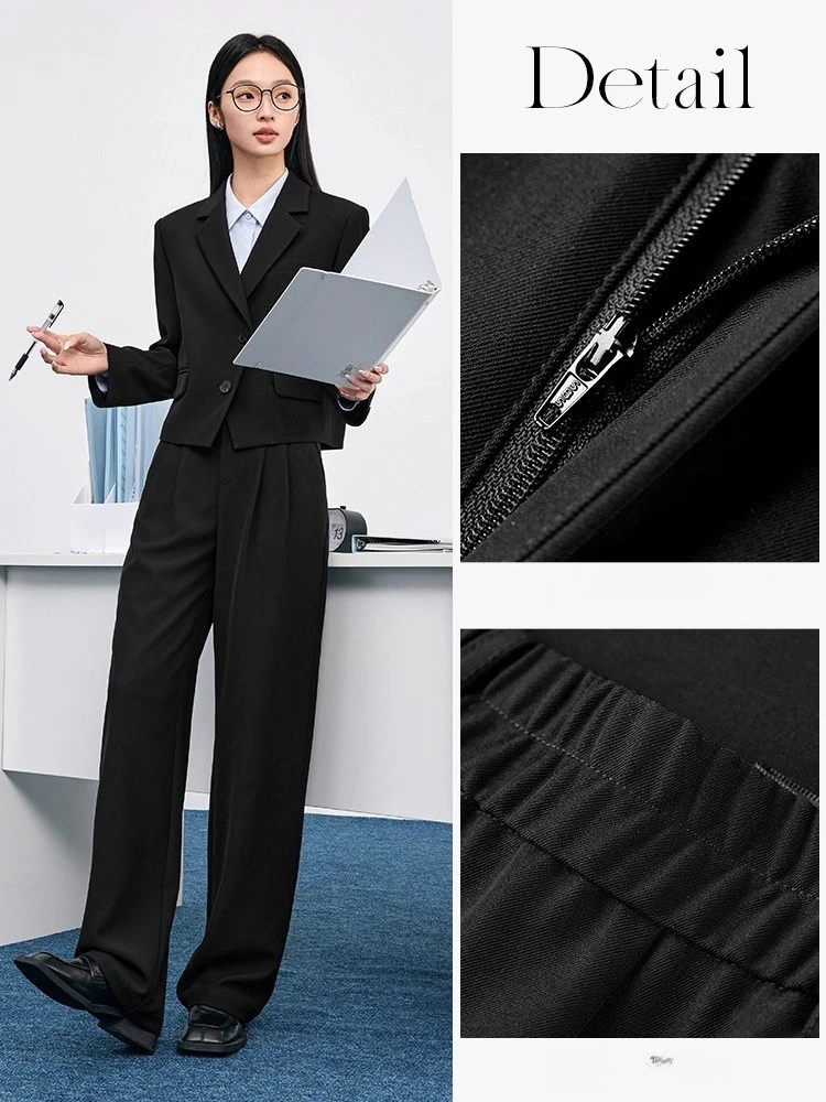 SENTUBILA Tailored Trousers For Woman 2026 Autumn Straight Pleated