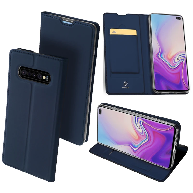 Original Dux Ducis Leather Case For Samsung Galaxy S10 S24 S23 Plus Luxury Thin Flip Cover For Galaxy S24 S23 Ultra Wallet Case