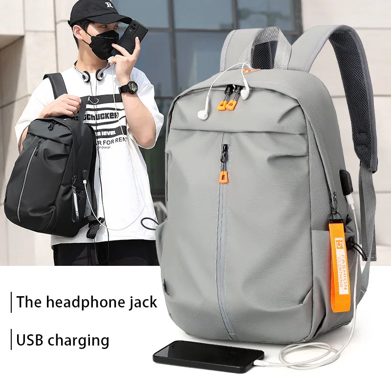 

1 backpack, unisex waterproof backpack, simple student bag, large capacity trendy computer bag, short trip storage bag