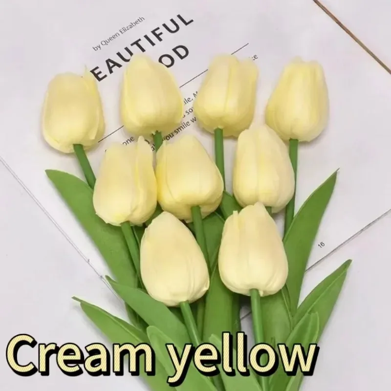 5-30 stuks kunstmatige tulp realistische aanraking voor kerst bruiloft verjaardag vaas woondecoratie tuin moederdag boeket