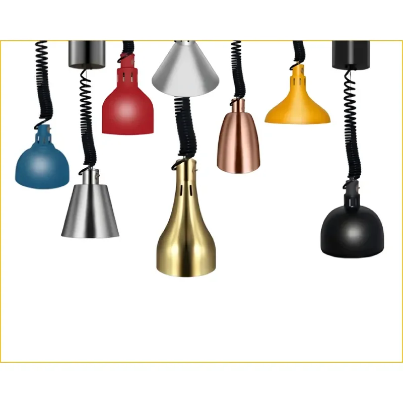 Single head telescopic commercial food heating lamp electric insulation for catering kitchen equipment