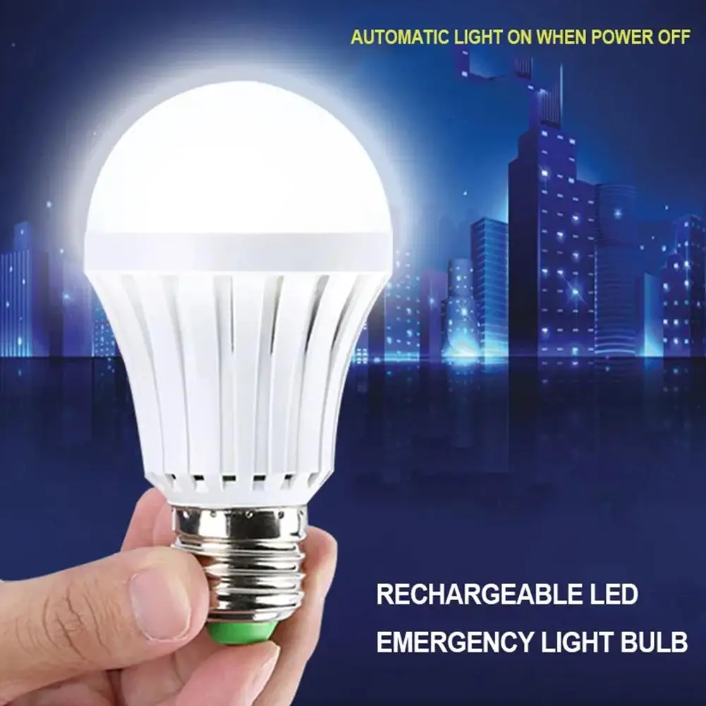 LED 5/7/9/12/15W Emergency Light Bulb Lamps Rechargeable Battery Lamp For Outdoor Bombillas Flashlight D2V4