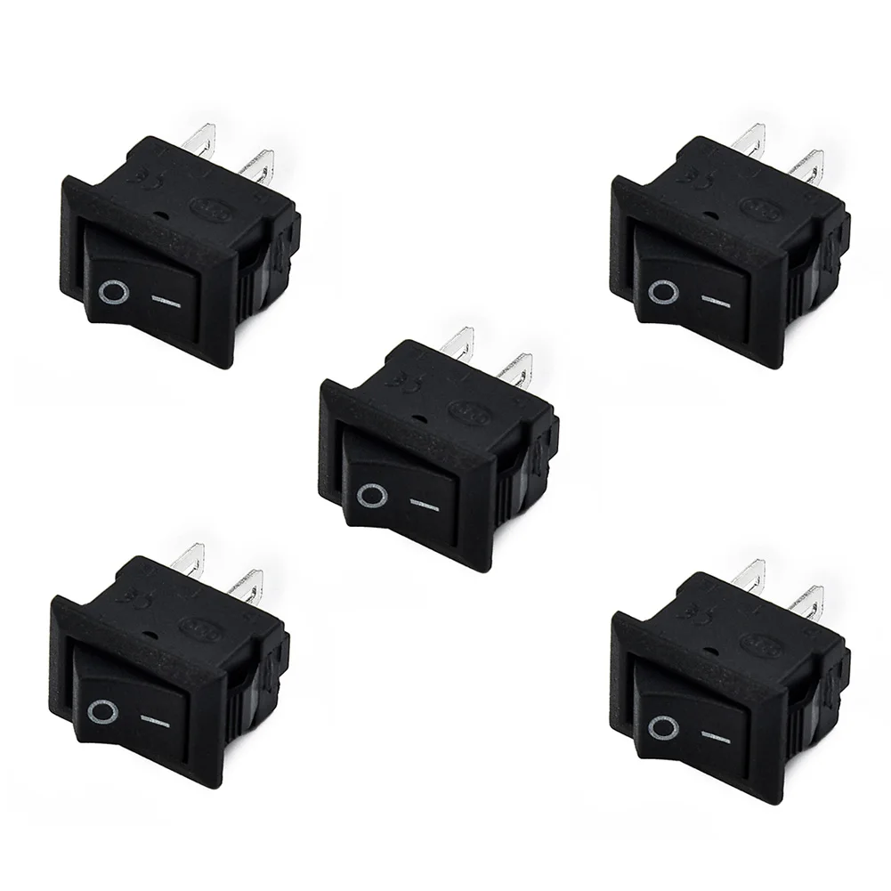 

10Pcs Auto Car Truck Boat Round Rocker 250V 3A 2-Pin ON/OFF Toggle SPST Switches Switches Rocker Toggle Switch 10*15mm Black