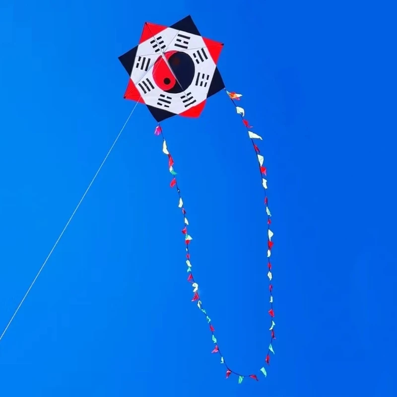 

free shipping gossip kite flying toys for kids ripstop nylon fabric outdoor traditional kite Sports toy kite stunt adults winder