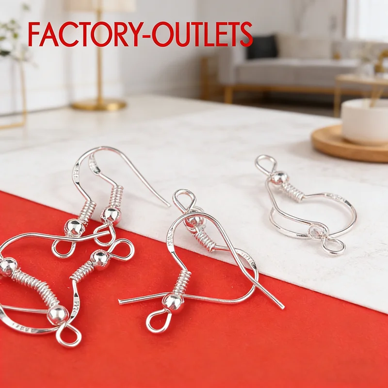 Büyük Promosyon 24 Saat Kolu Hızlı Kargo 200 ADET Tasarım Hakiki 925 Ayar Gümüş Boncuk Takı Bulguları Kanca Küpe Tel