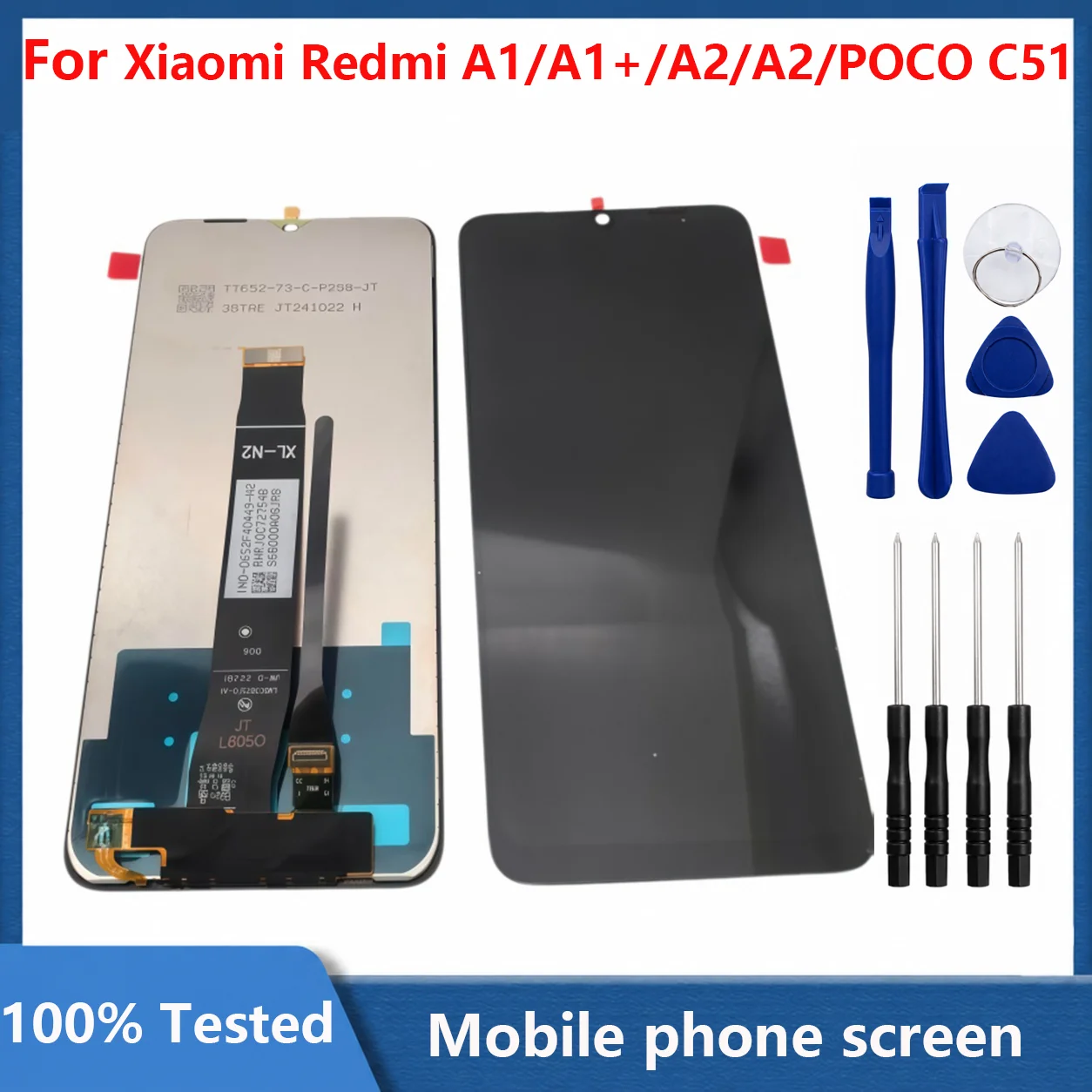 100% Test 6.52“ For Xiaomi Redmi A1/A1+/A2/A2+/POCO C51 LCD Display Screen Touch Digitizer Repacement Parts For Redmi A3 Display