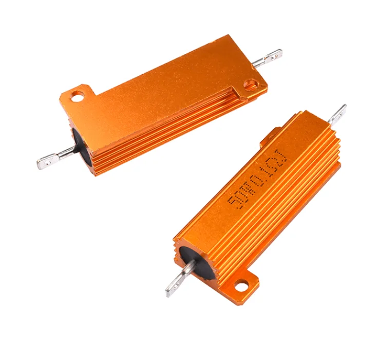 RX24 50W Aluminium Power Metal Shell Case Wirewound Resistor 0.01R ~ 100K 0.5 1.5 1.8 3.3 4.7 6.8 1.2K 1.5K 3.3K 5.6K 10K 47Kohm