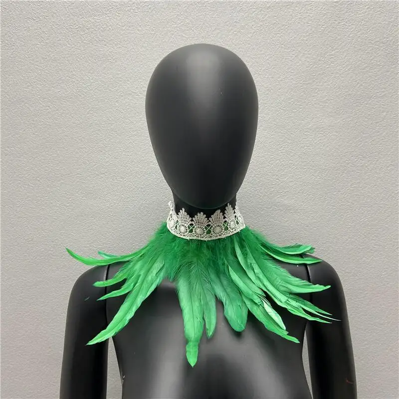 Halloween weißen Schal y2k Pelz Schal Kleid Cape Neck Schals Frau Cosplay Snood Kinder Schals Gothic Style Hochzeits feier Schal – Detail 2