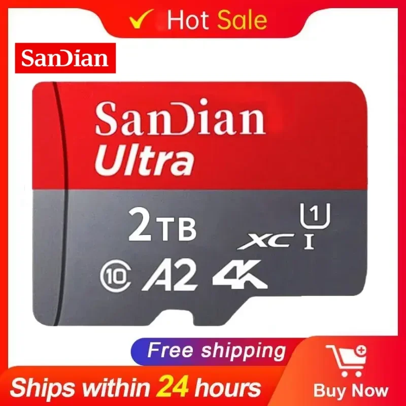 Sandian 2tb cartão de memória para gravador de condução 512gb 256gb 128gb micro tf cartão sd 1tb para alto-falante do telefone móvel câmera hd 2024 novo