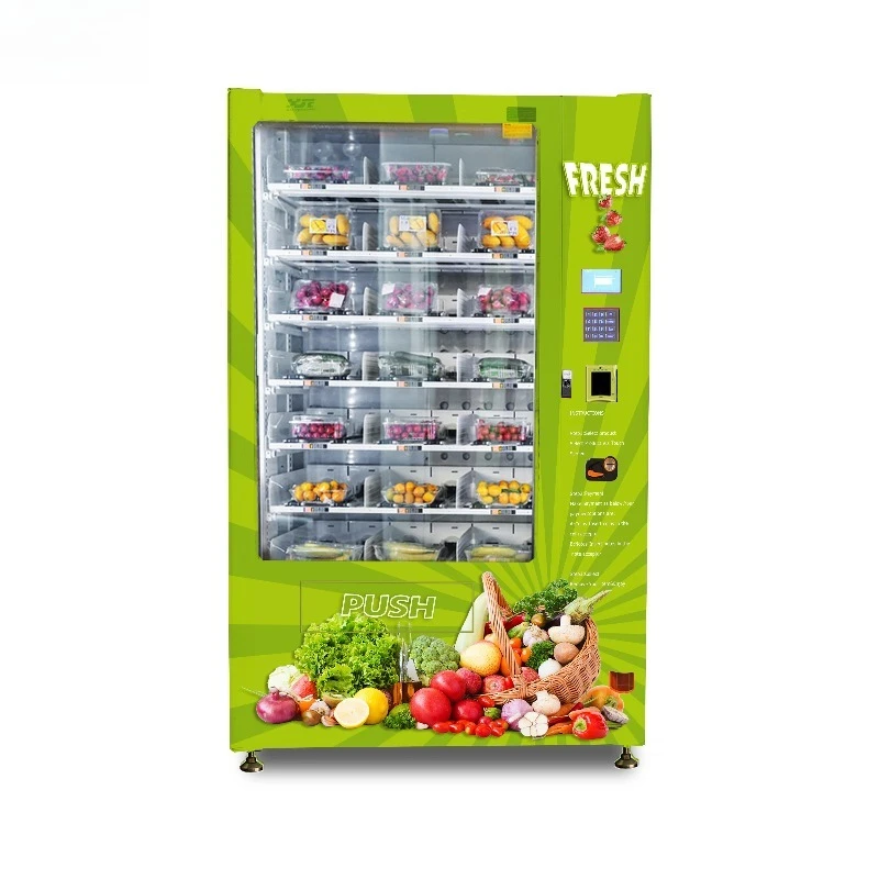 Customized Customized Vending New Salad and Fruit Vending Machine with Elevator and Conveyor Belt Large Capacity
