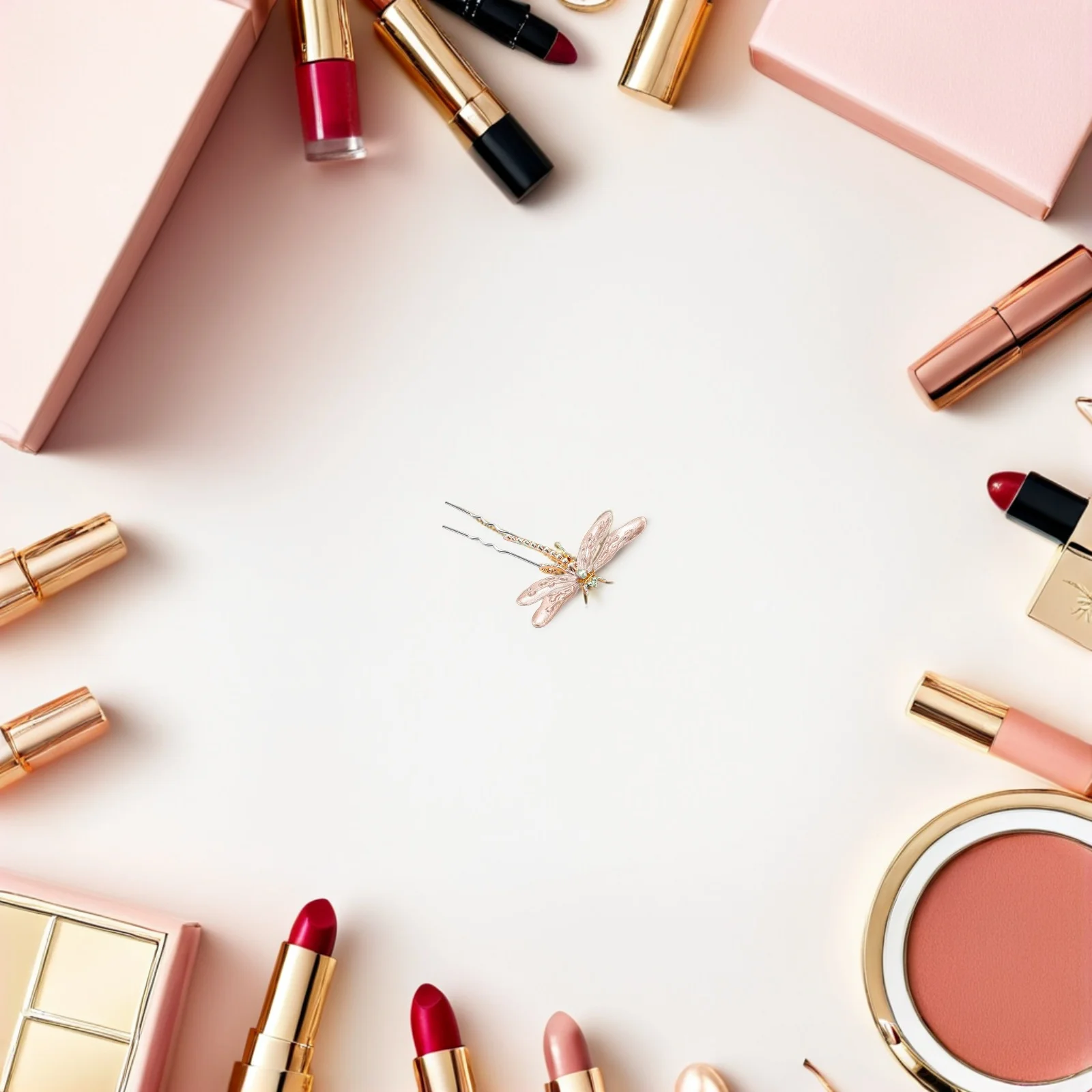 

Fork Hairpin Dragonfly Design Smooth Edges Durable Alloy Lightweight Bridal Hair Accessories Wedding Festival Headdress