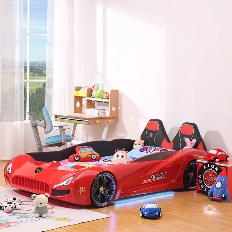 Furniture T3 high back all-inclusive children's car bed kids racing bed sports car cartoon bed manufacturer