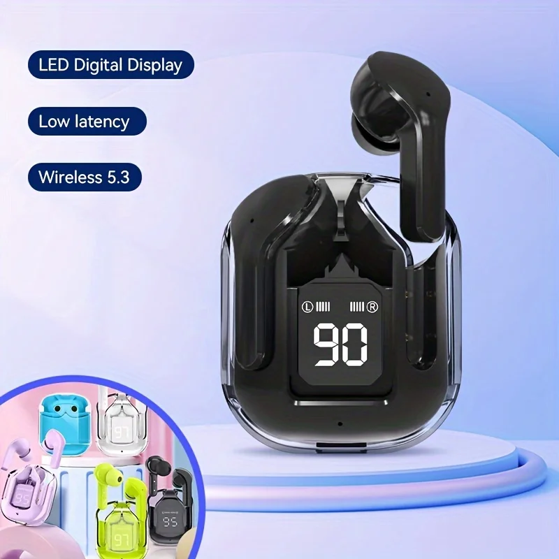 Original T2 Wireless Bluetooth Earphone HIFI Headphones LED Power Digital Display Stereo Sound Earphones Apply to Xiaomi iphone