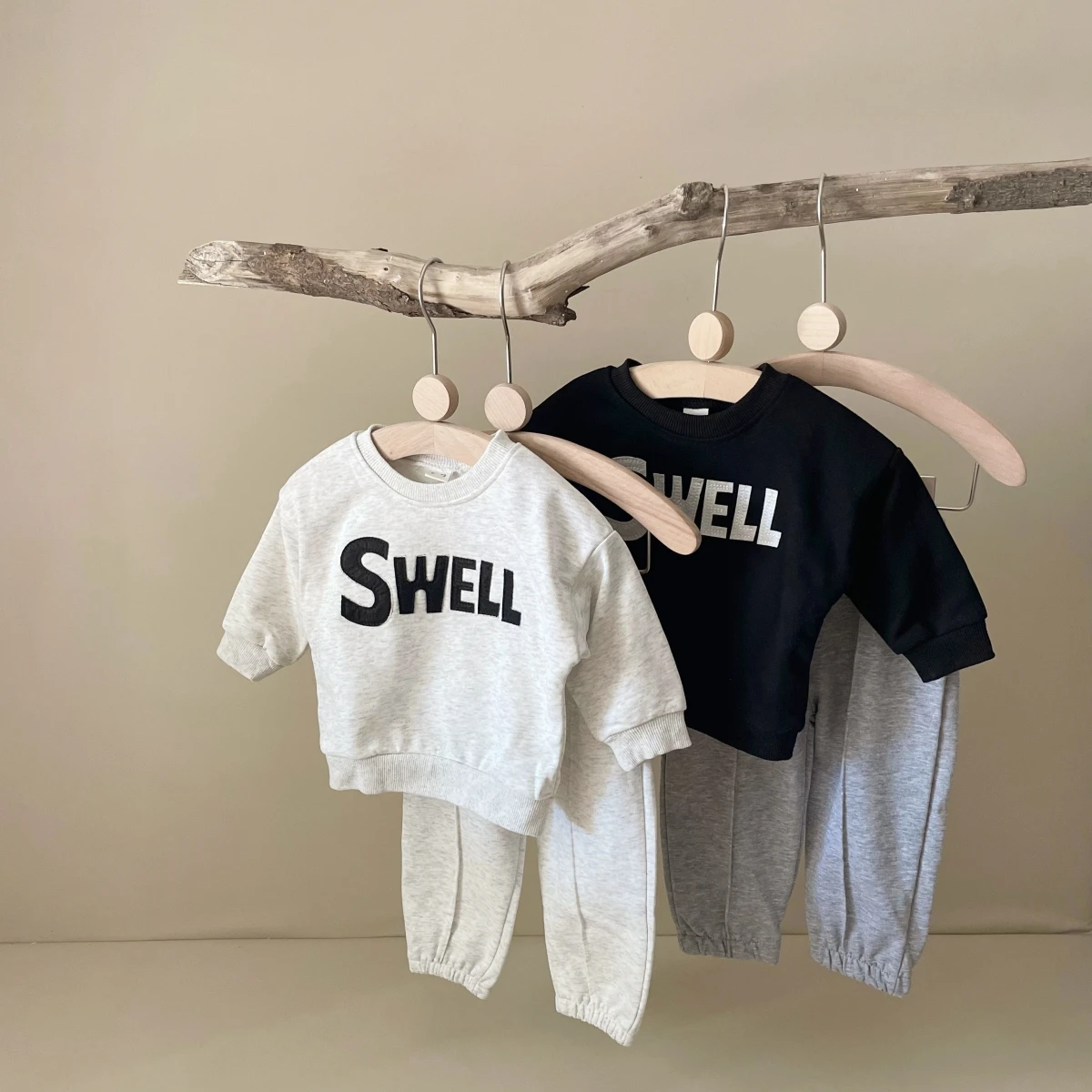 2PCS New Newborn Clothing Set Spring Baby 0-4Y Cotton Long Sleeves+Pants Letter Boys Girls Printed Children Outdoor Warmth