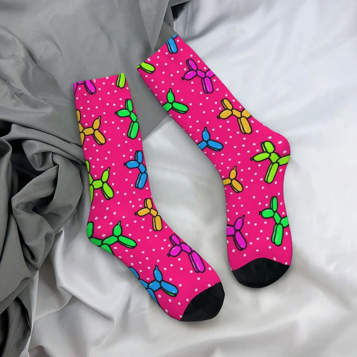 Balloon Dogs Print Stockings Polka Dots Custom Funny Socks Spring Non-Slip Socks Couple Running High Quality Socks