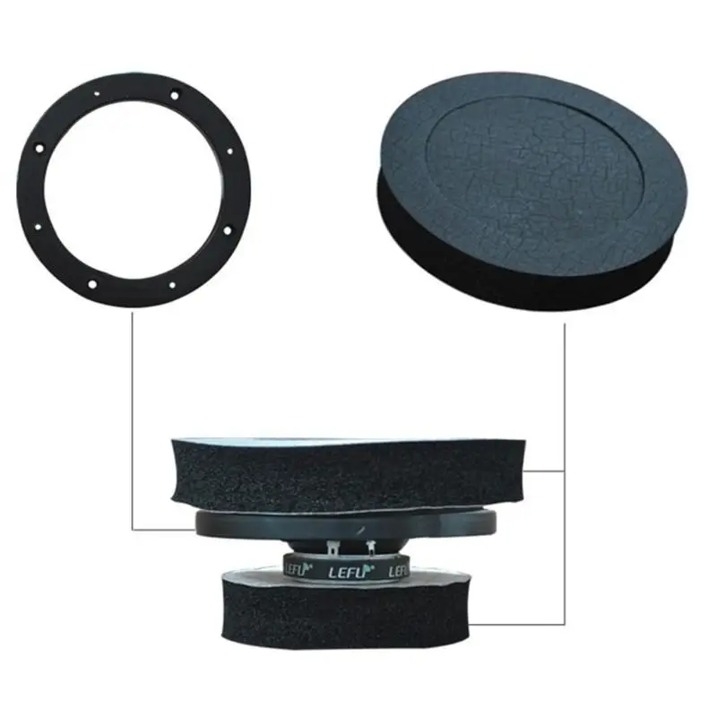 Noise Soundproof Foam Ring Accessory 2.5cm Thickness Black Car Door Speaker Bass Insulation Fine Pratical 2018