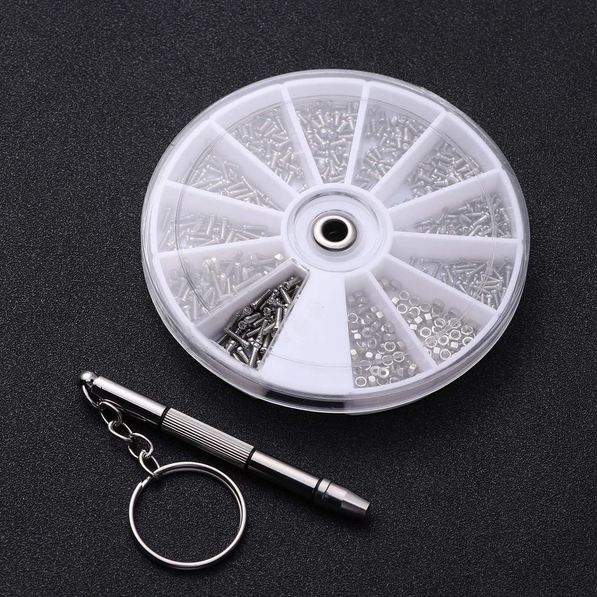 600Pcs Stainless Steel Screw Set Tiny Screws Assortment Professional Eyeglasses Sunglasses Repair Kit Includes Screwdriver